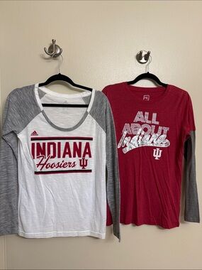 Bundle of 2 Indiana University Long Sleeve Tees